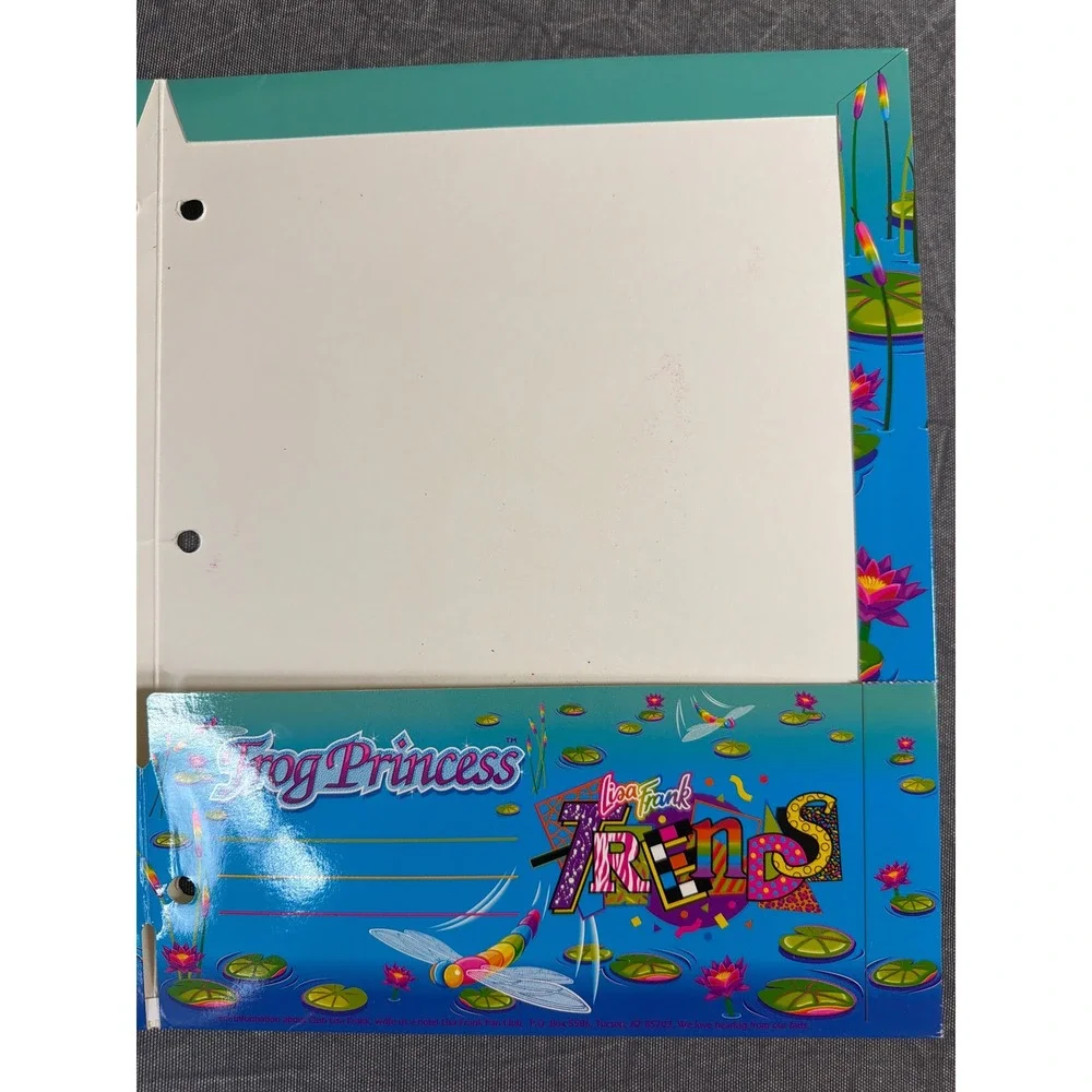 Lisa Frank Folder Frog Princess Trends Ballerina 2-Pocket 3-Hole Punched Multi
